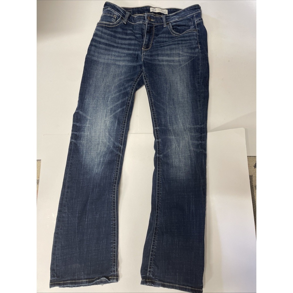 BKE Payton Jeans Womens 30" x 31.5" Universal Fit Mid Rise Bootcut Dark Wash